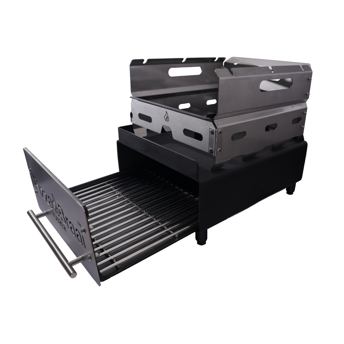 Windshield & Stainless Steel Grid - for the Tourer (Pizza Braai not included)