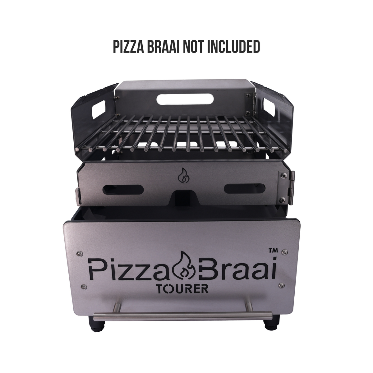 Windshield & Stainless Steel Grid - for the Tourer (Pizza Braai not included)